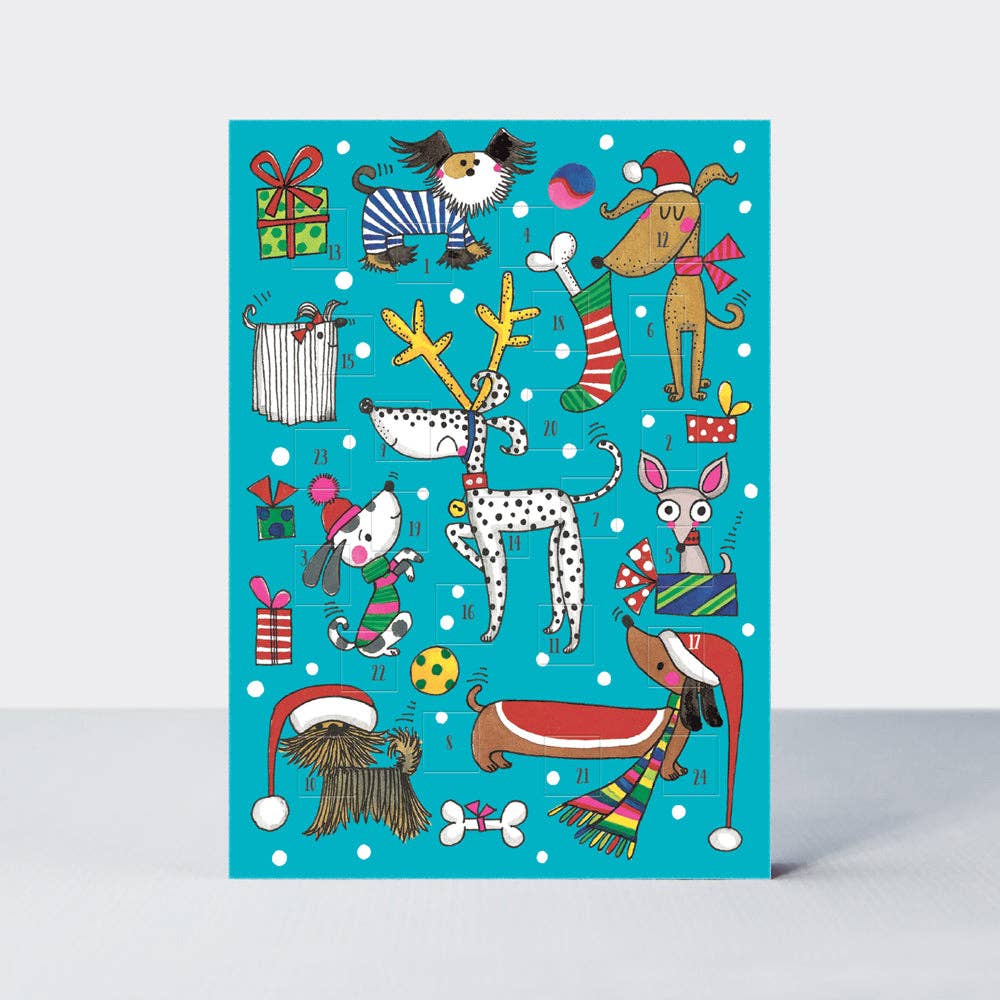 Rachel Ellen Designs - Advent Calendar Card - Christmas Dogs
