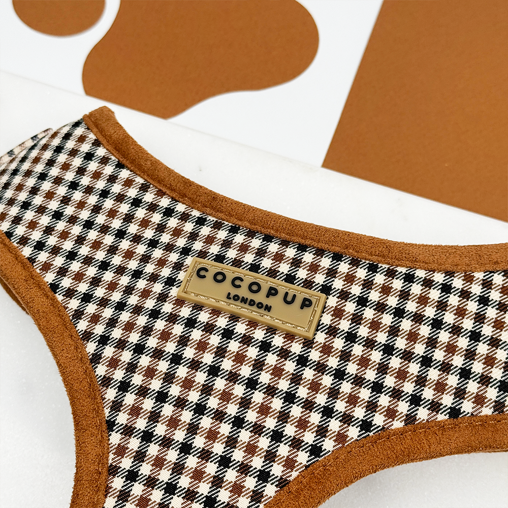 Cocopup London - Heritage Check Adjustable Neck HARNESS