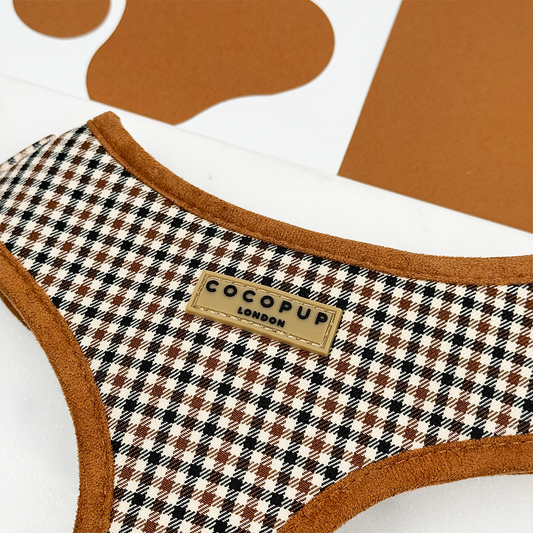 Cocopup London - Heritage Check Adjustable Neck HARNESS