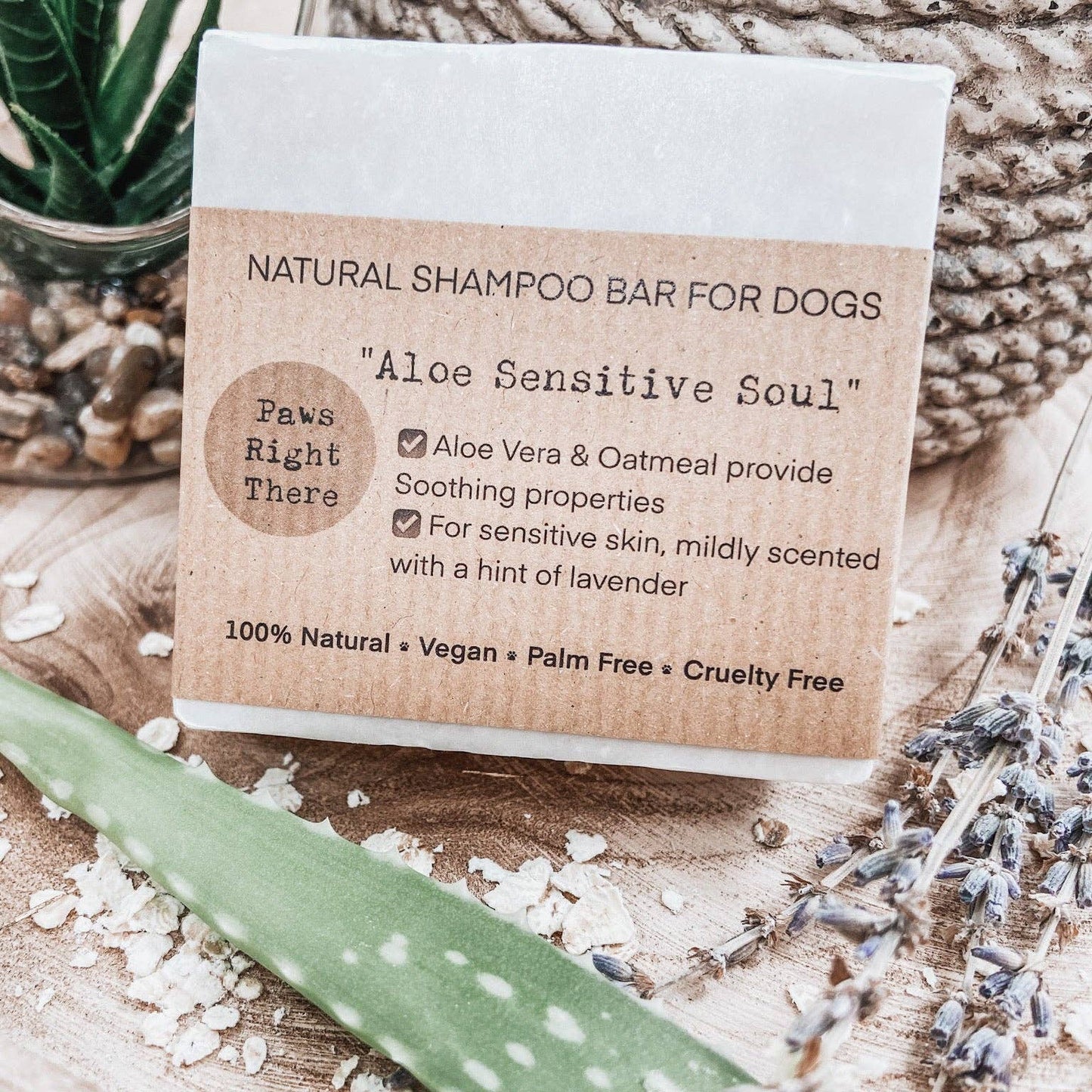 “Aloe sensitive soul” Natural Dog Shampoo Bar