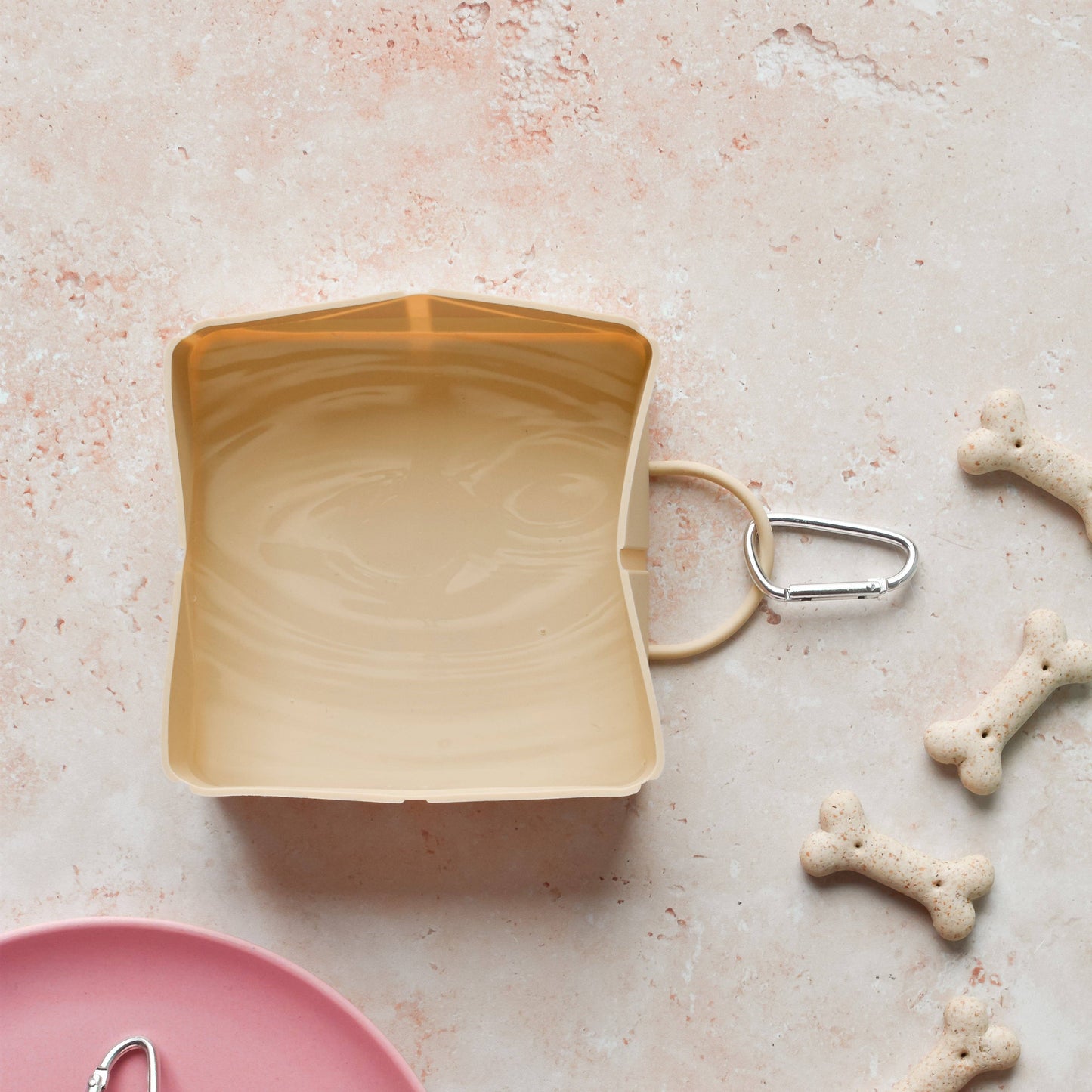 Cocopup London - Foldable Travel Bowl - Nude