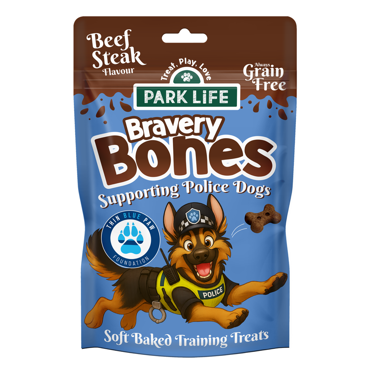 PARK LiFE - Bravery Bones Beef Steak Flavour 100g 8 PACK
