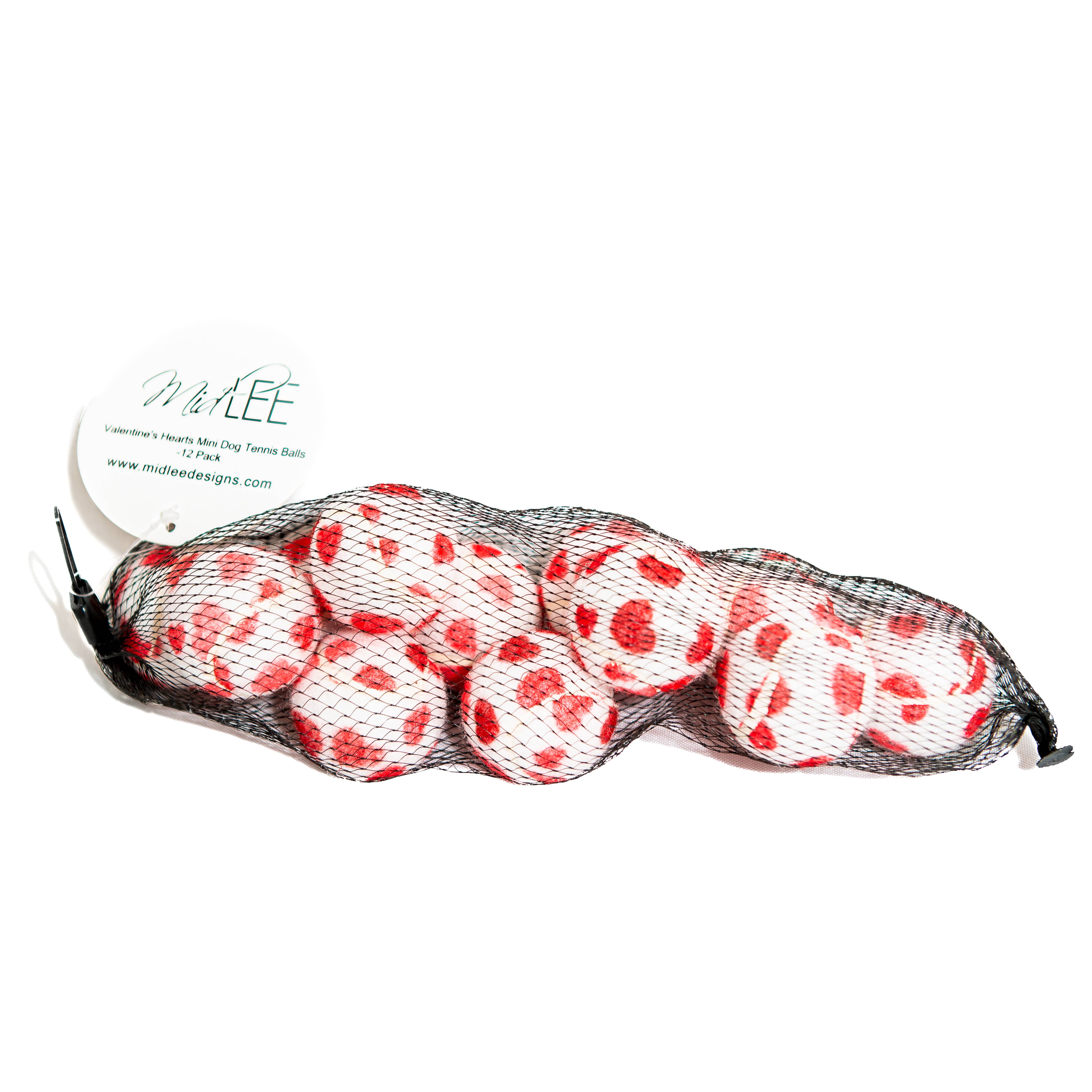 Midlee Designs - Midlee Valentine's Hearts Dog Tennis Balls