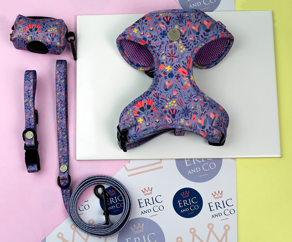 Close to the Bone Greeting Cards and Gifts - E005 Leilani Harness  Dog / Puppy Harness, Lead, Collar Set
