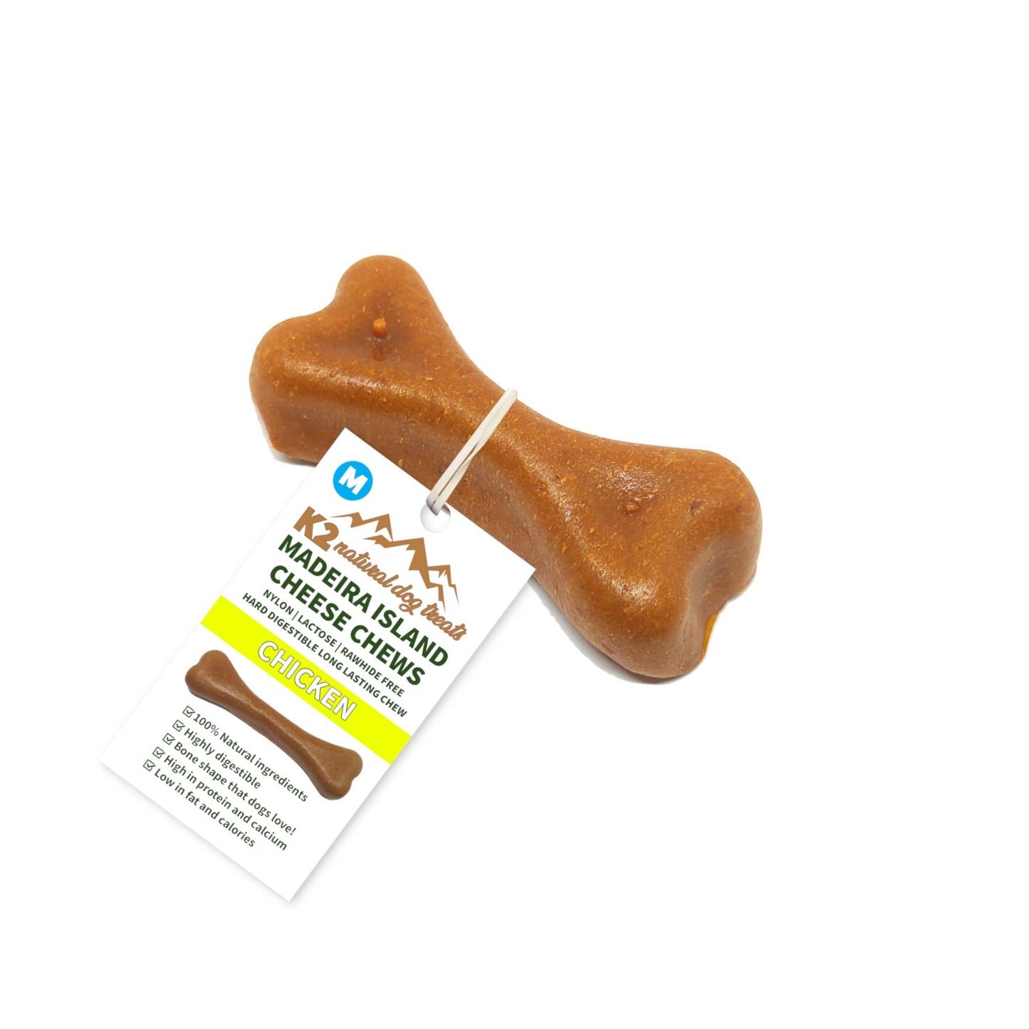 Real Pet Supplies - K2 Madeira Island Cheese Chews Chicken Medium 60g