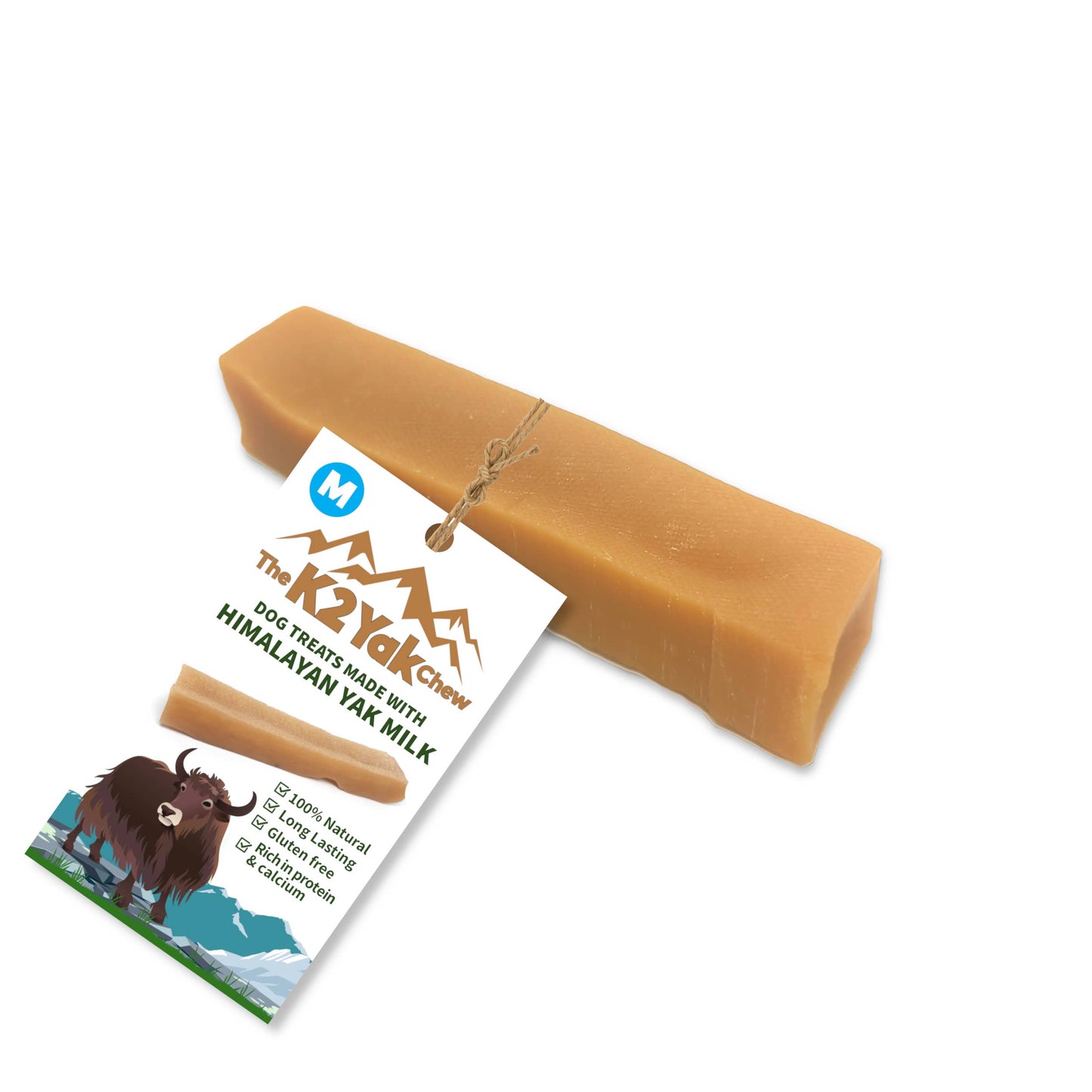 Real Pet Supplies - K2 Yak Chews 100% Natural Longer Lasting Dog Treats Medium