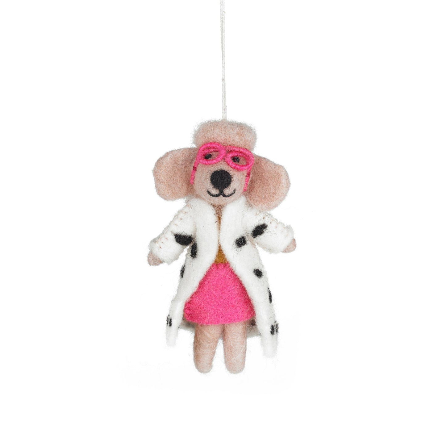 Felt So Good - Handmade Felt Dellie the Fashion Poodle Dog Decoration