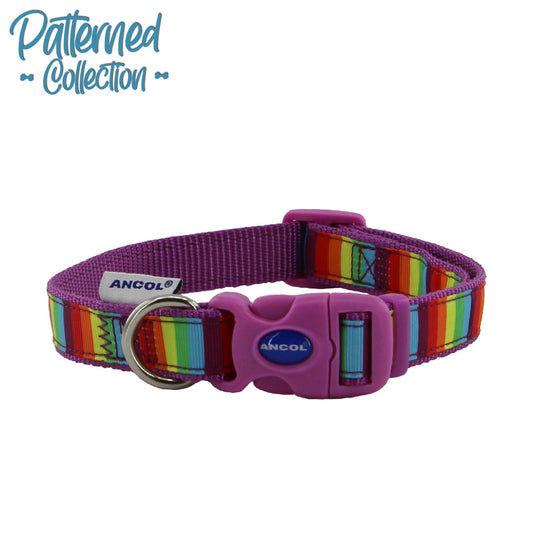 Ancol Pet Products Ltd - Patterned Collection Collar : Rainbow