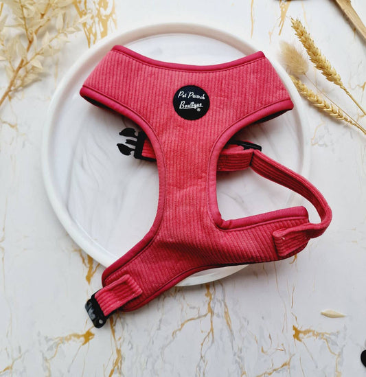 Pet Pooch Boutique - Rose Pink Cord Dog Harness
