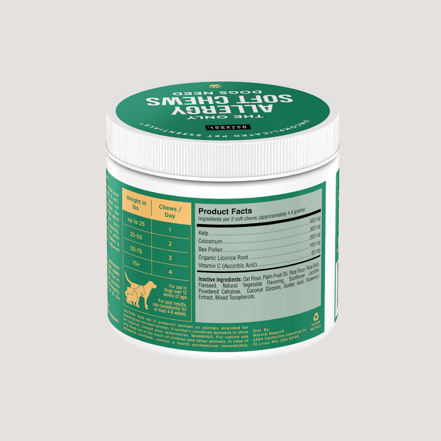 Natural Rapport - The Only Allergy Soft Chews Dogs Needs