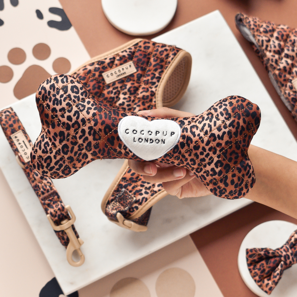 Cocopup London - Quilted Leopard Bone Toy