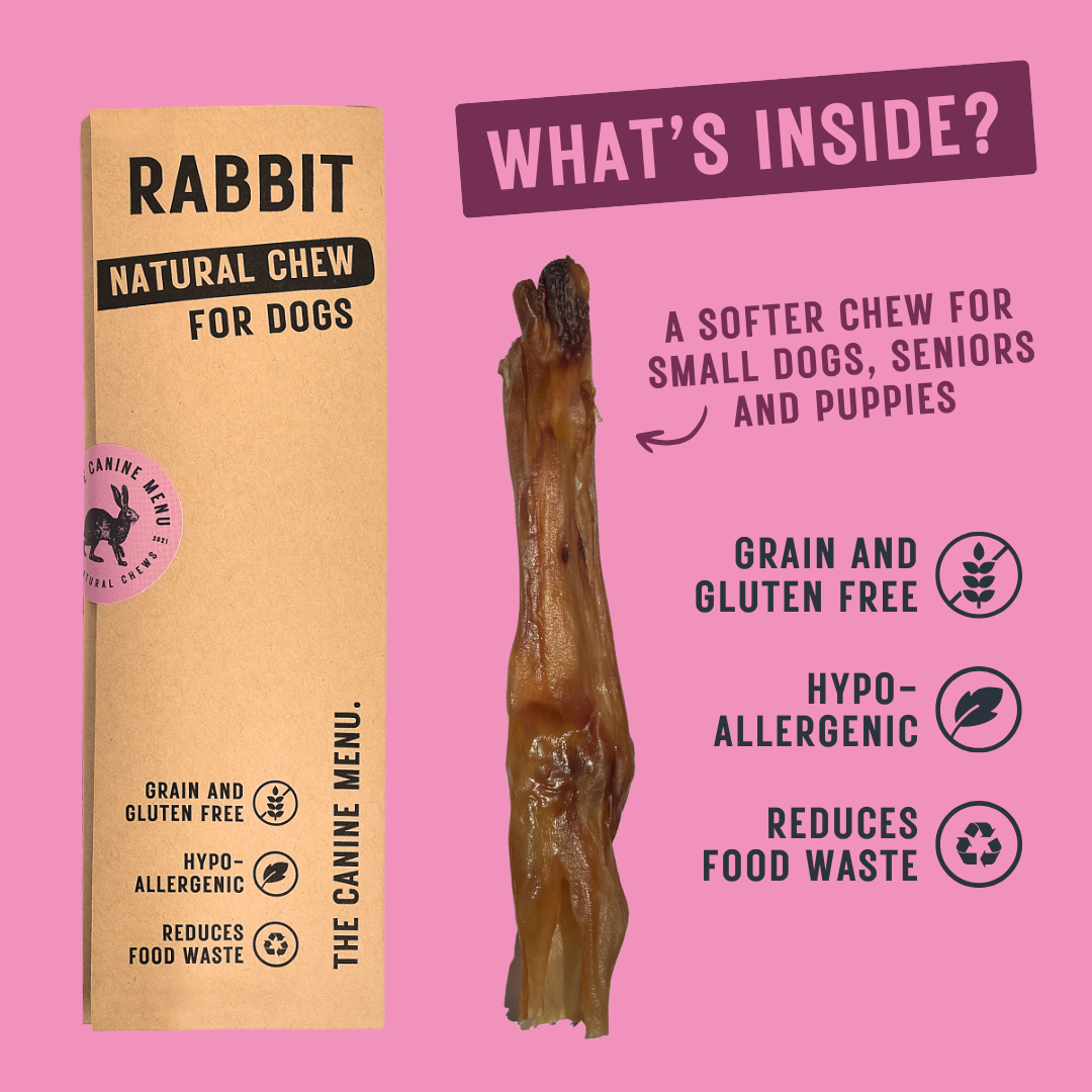 The Canine Menu - Rabbit, Buffalo or Boar Chews