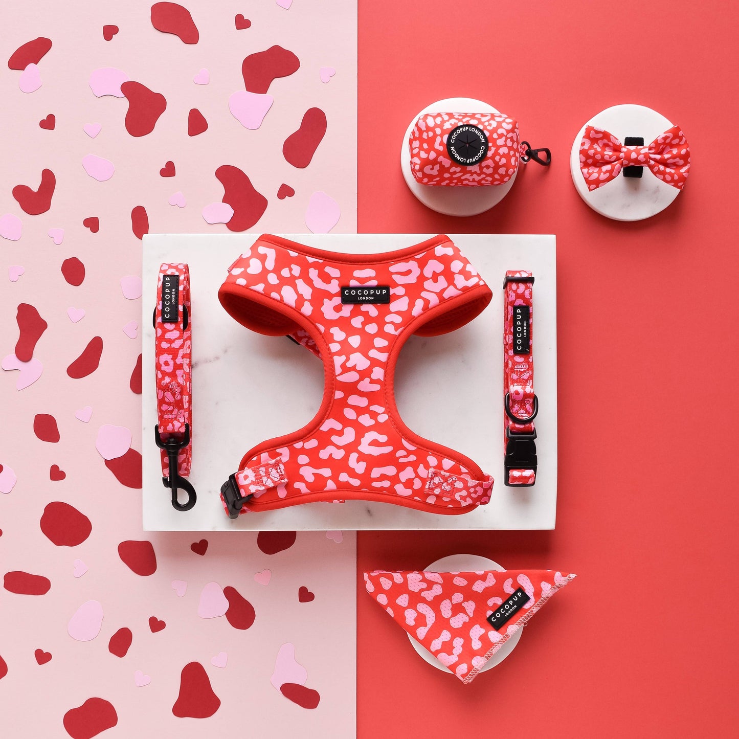 Cocopup London - Red & Pink Leopard Collar