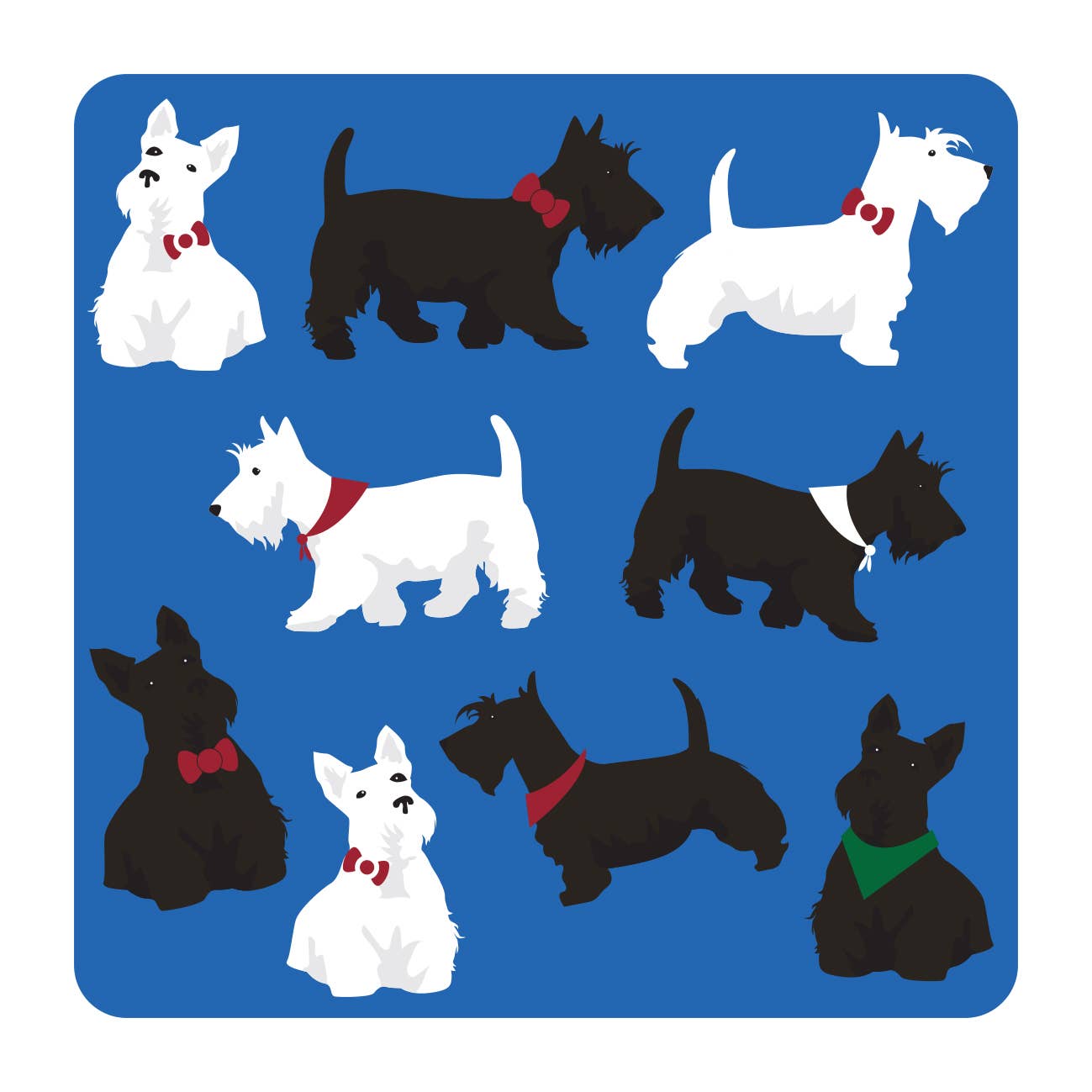 Scottie Dogs - Coaster