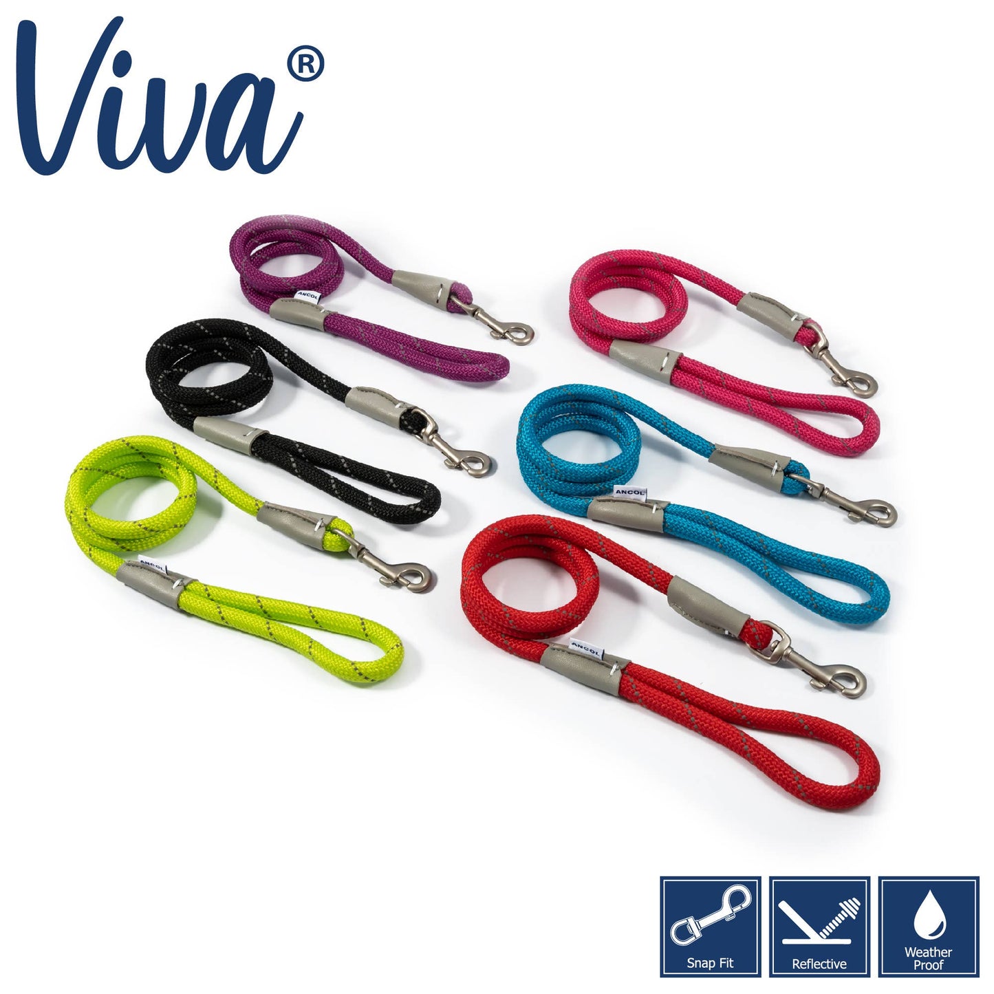 Ancol Pet Products Ltd - Viva Rope Slip Lead Blue