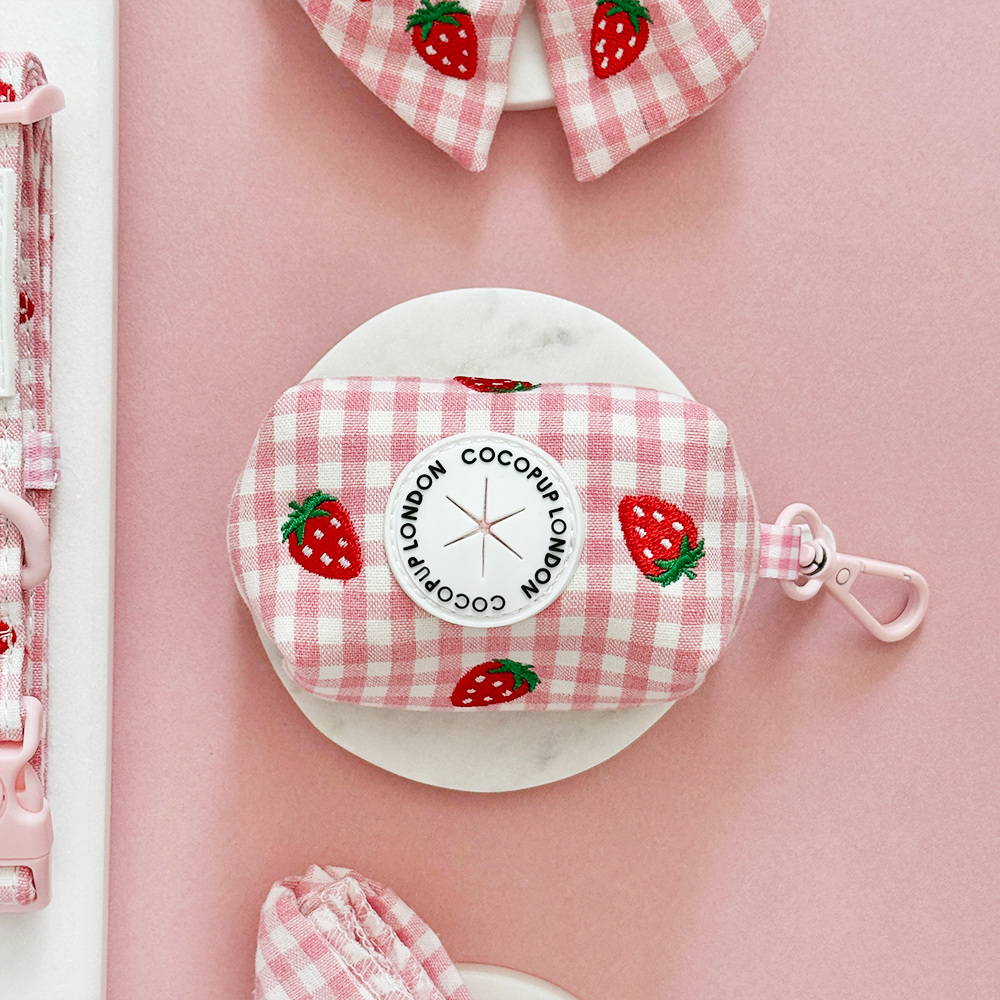 Cocopup London - Strawberry Picnic Pup Poop Bag Holder