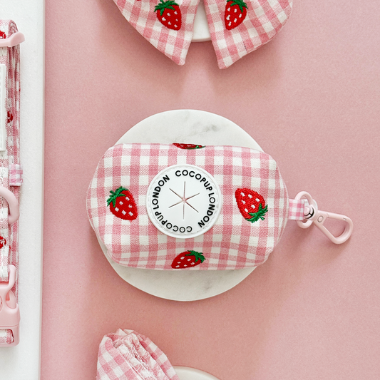 Cocopup London - Strawberry Picnic Pup Poop Bag Holder