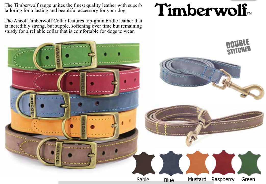 Ancol Pet Products Ltd - Timberwolf Leather Collar Raspberry