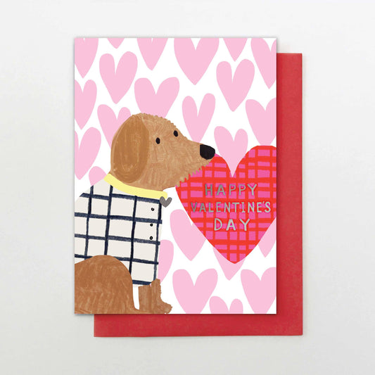 Stop the Clock Design - Valentine's Day Dog With Heart