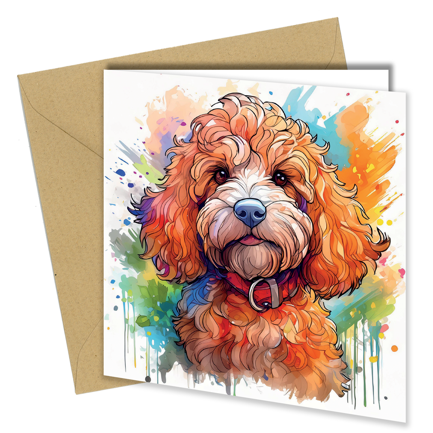 Dog/Puppy Splash of Watercolor / Watercolour, Birthday