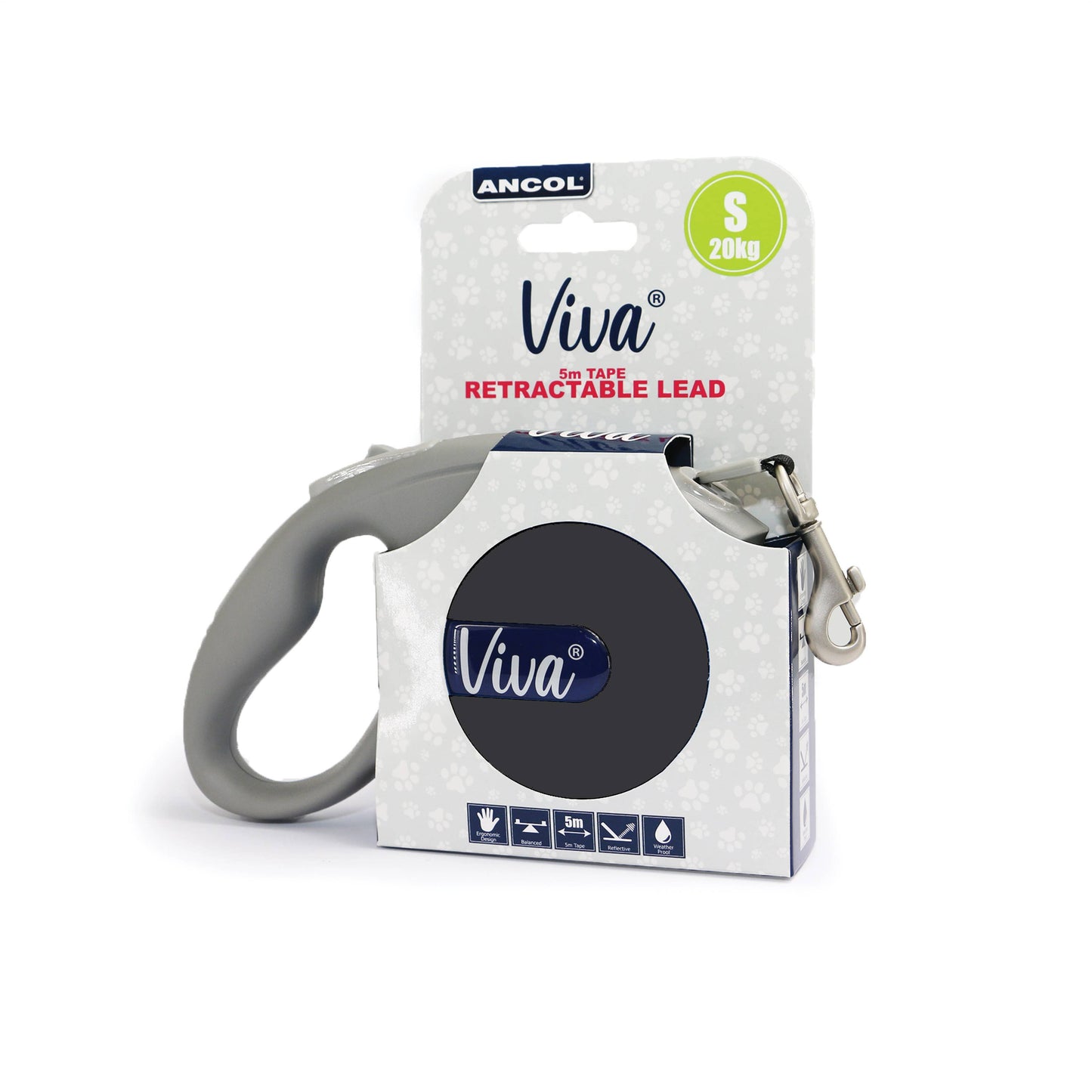 Ancol Pet Products Ltd - Viva Retractable Lead SMALL
