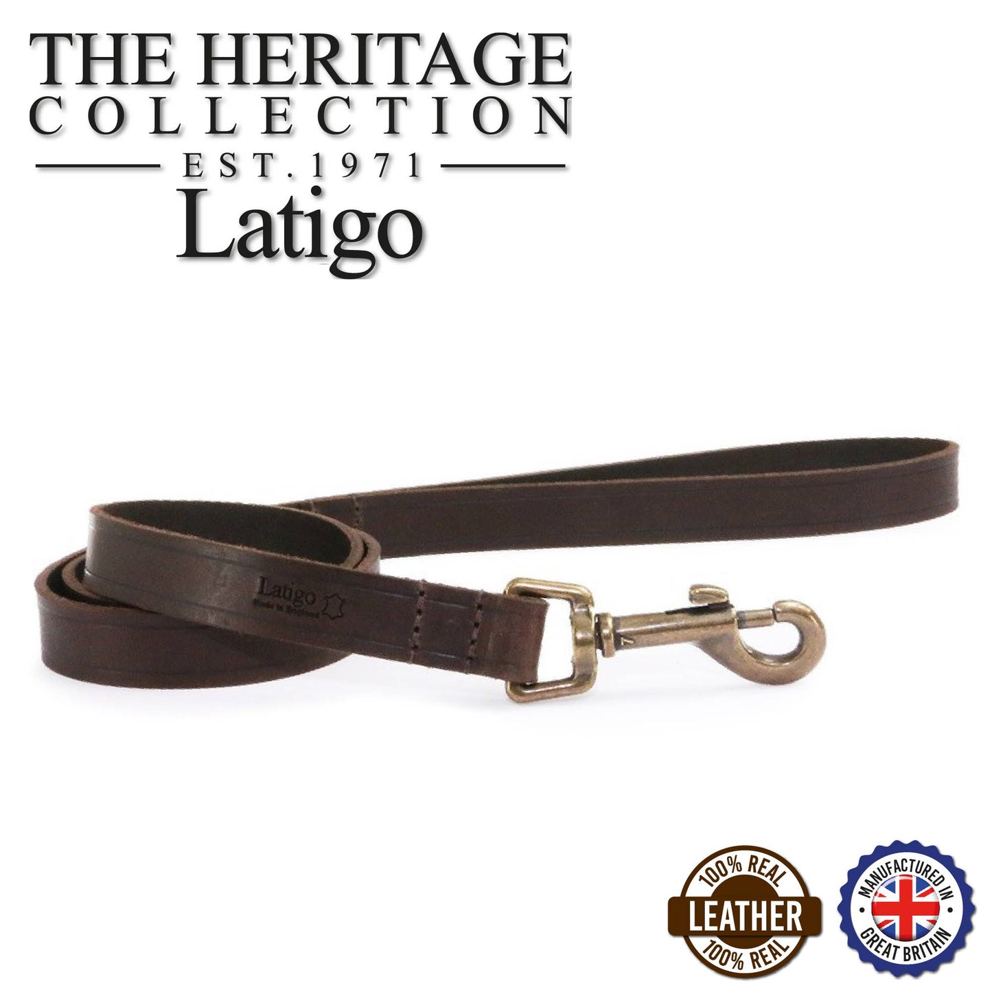 Ancol Pet Products Ltd - Latigo Leather Lead 100cm x 1.9cm