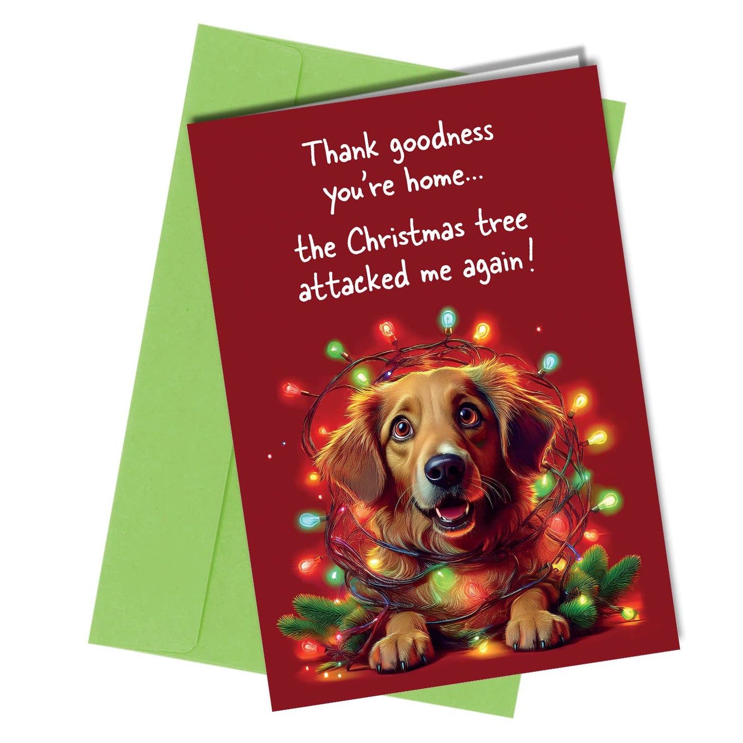 #1767 Thank Goodness You're Home Dog Christmas Card