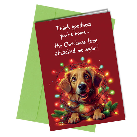 #1767 Thank Goodness You're Home Dog Christmas Card