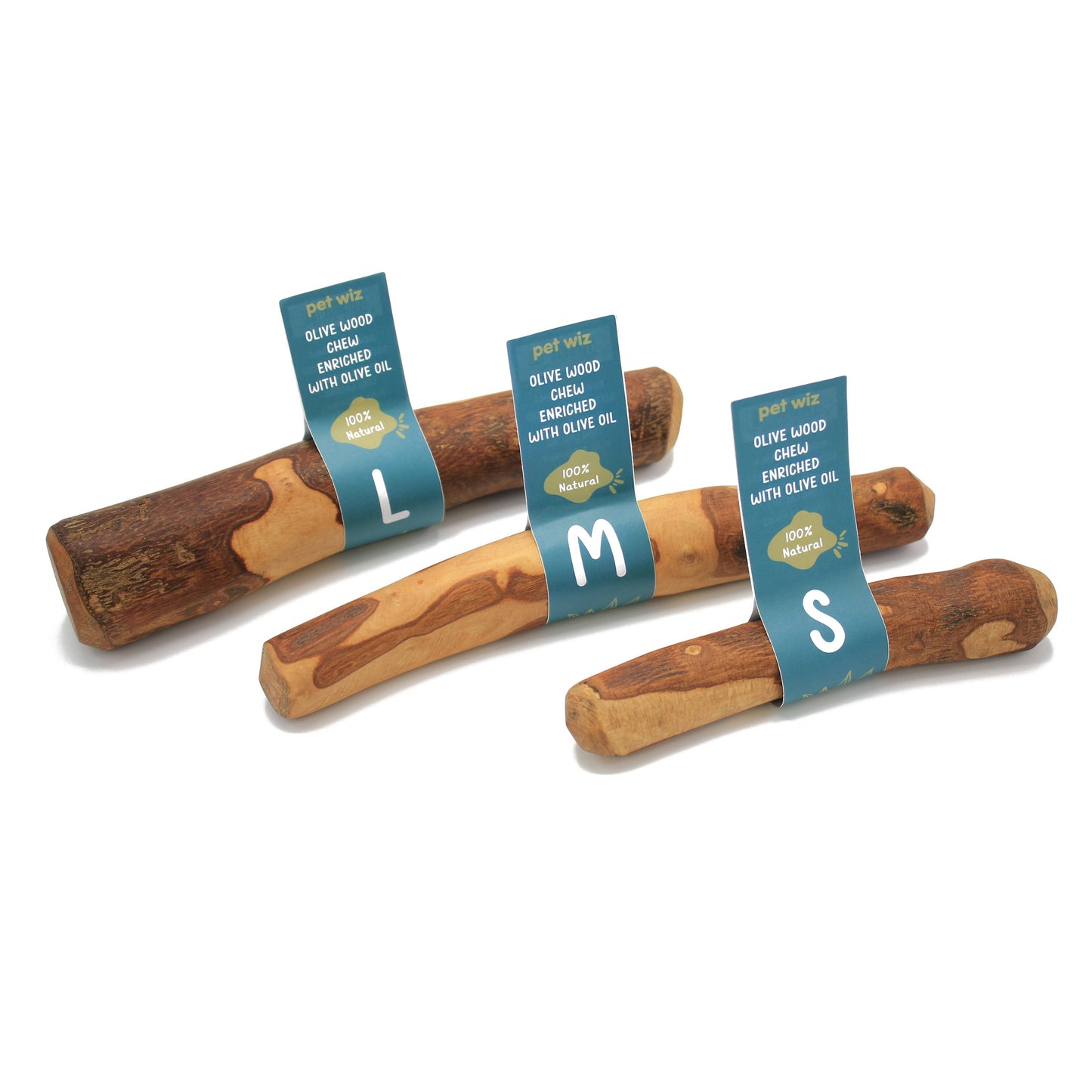 Pet Wiz - Olive Wood Chew - Enriched with Olive Oil