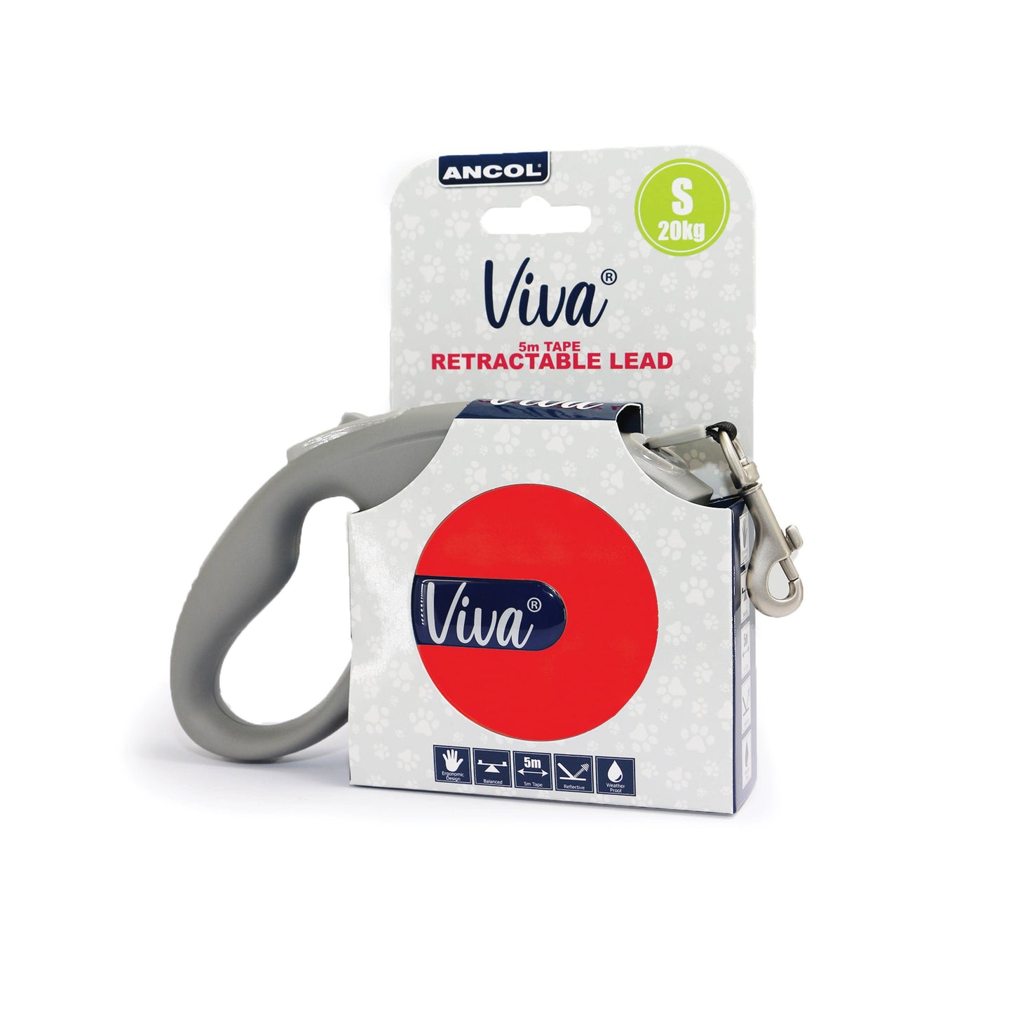 Ancol Pet Products Ltd - Viva Retractable Lead SMALL