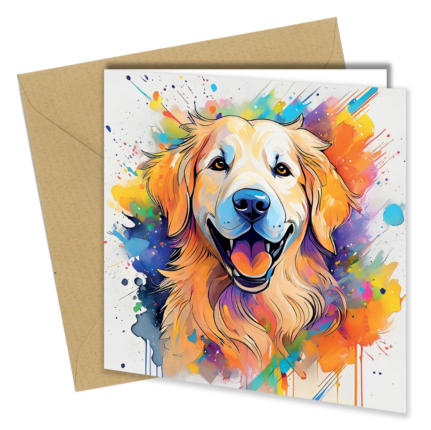 Dog/Puppy Splash of Watercolor / Watercolour, Birthday