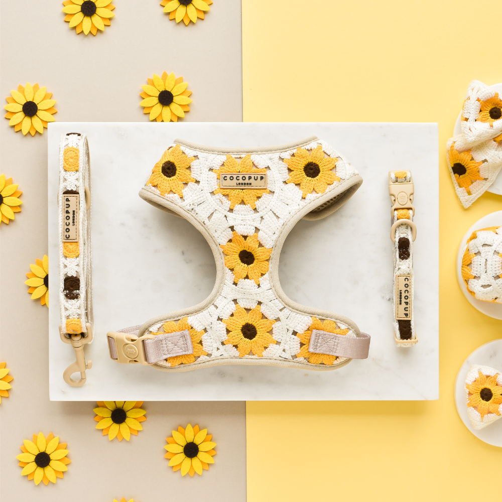 Cocopup London - Sunflower Patch Adjustable Neck Harness
