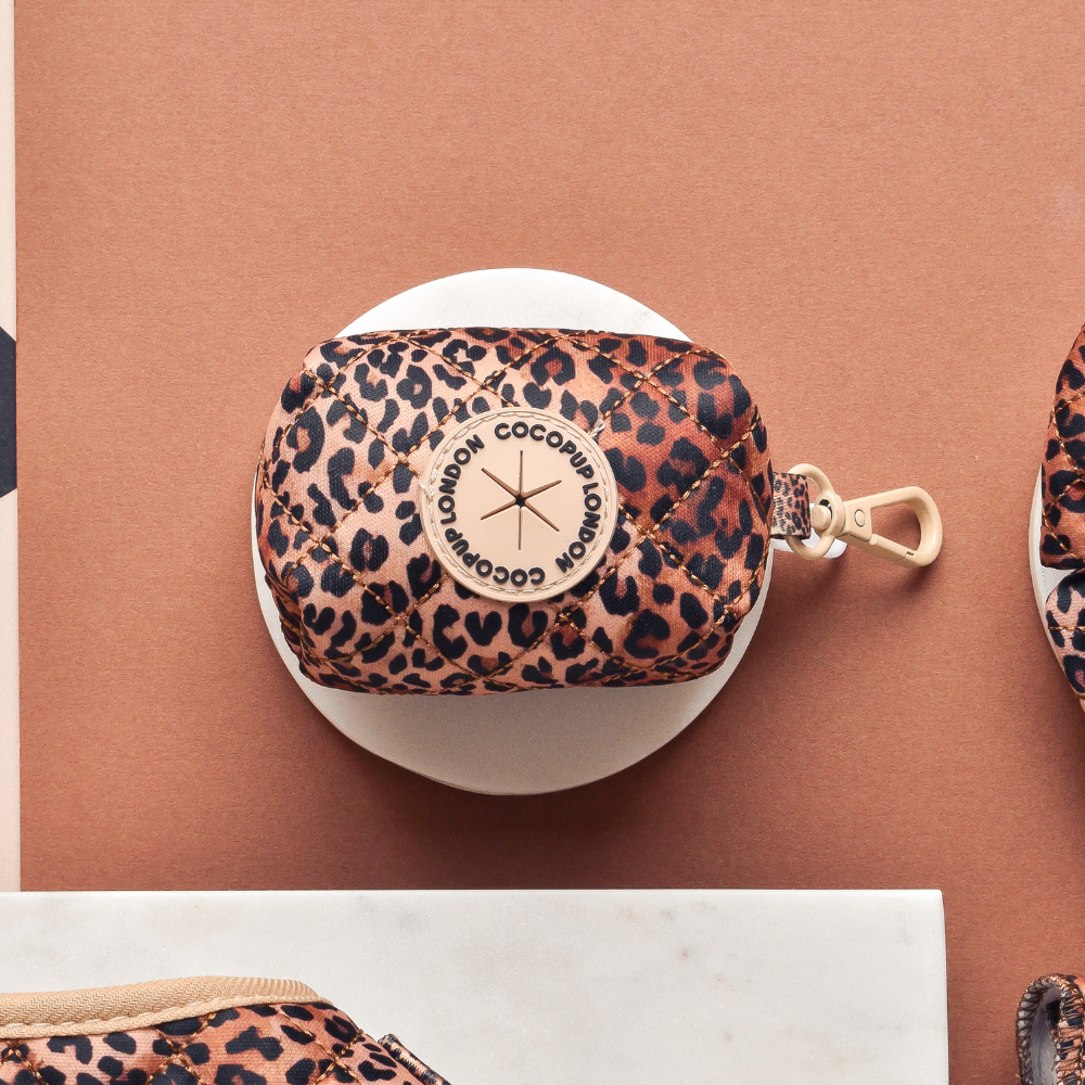 Cocopup London - Quilted Leopard Pup Poop Bag Holder