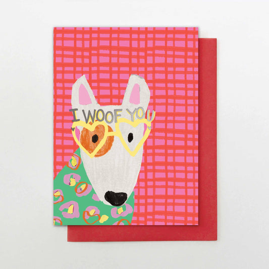 Stop the Clock Design -  I Woof You Dog With Glasses