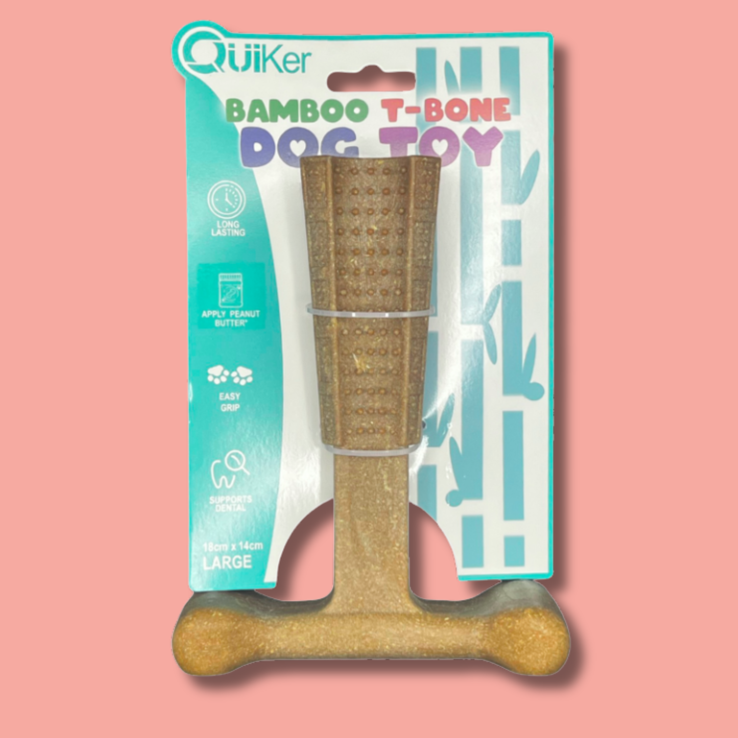 Quiker - 18cm Bamboo & Nylon Dental Chew Toy