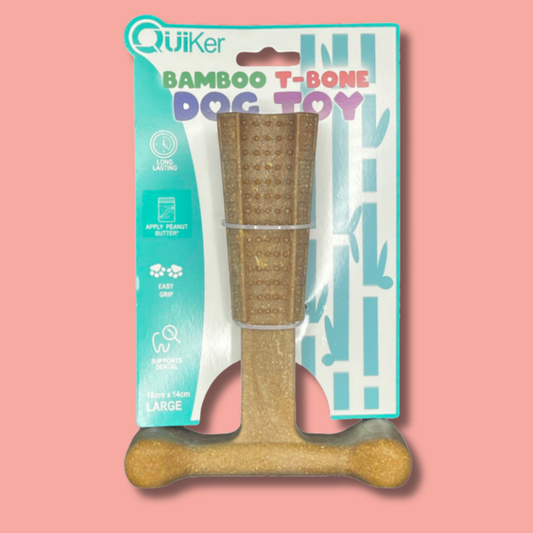 Quiker - 18cm Bamboo & Nylon Dental Chew Toy