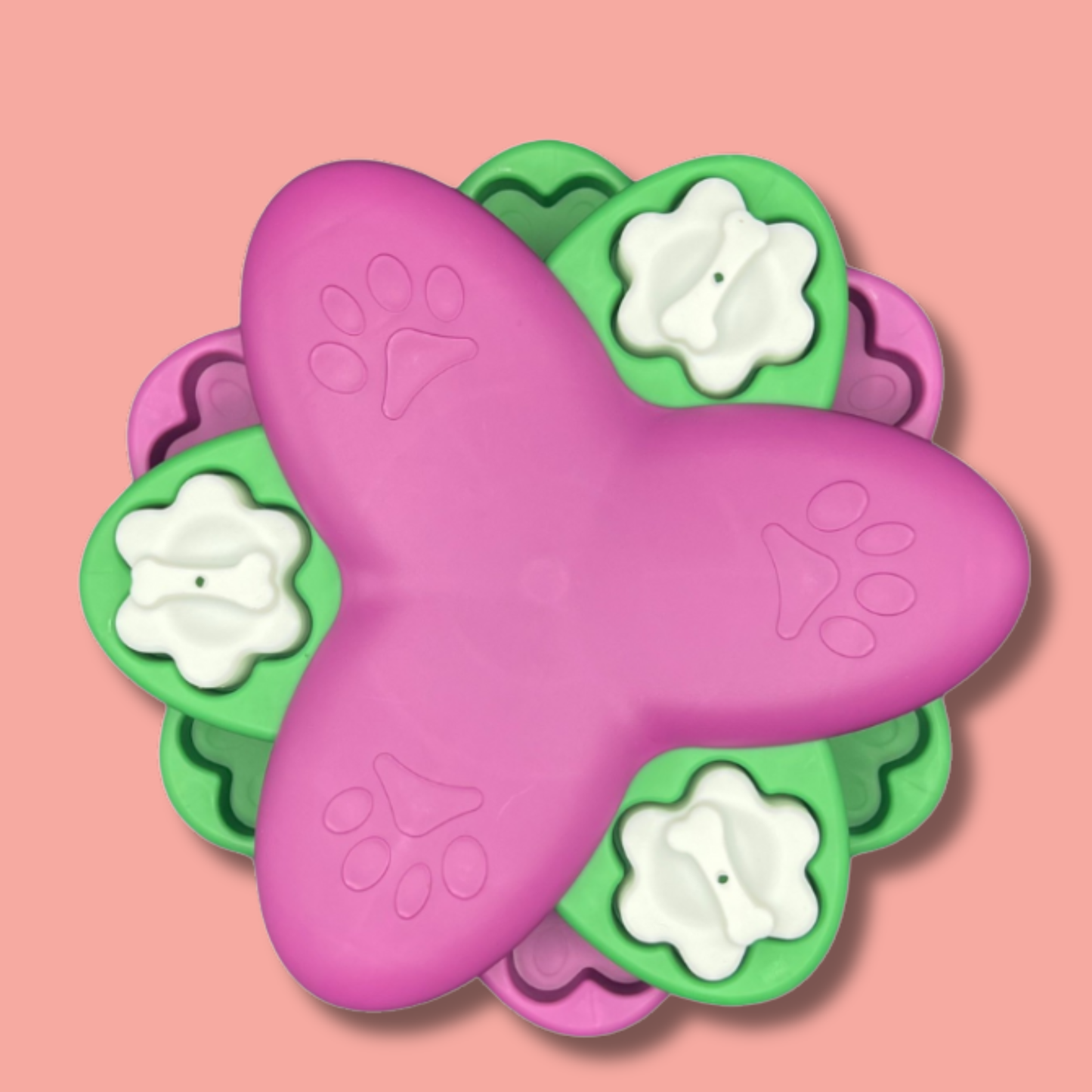 Quiker Pet Products - Flower Puzzle Toy - Dog Toy - Brain Training