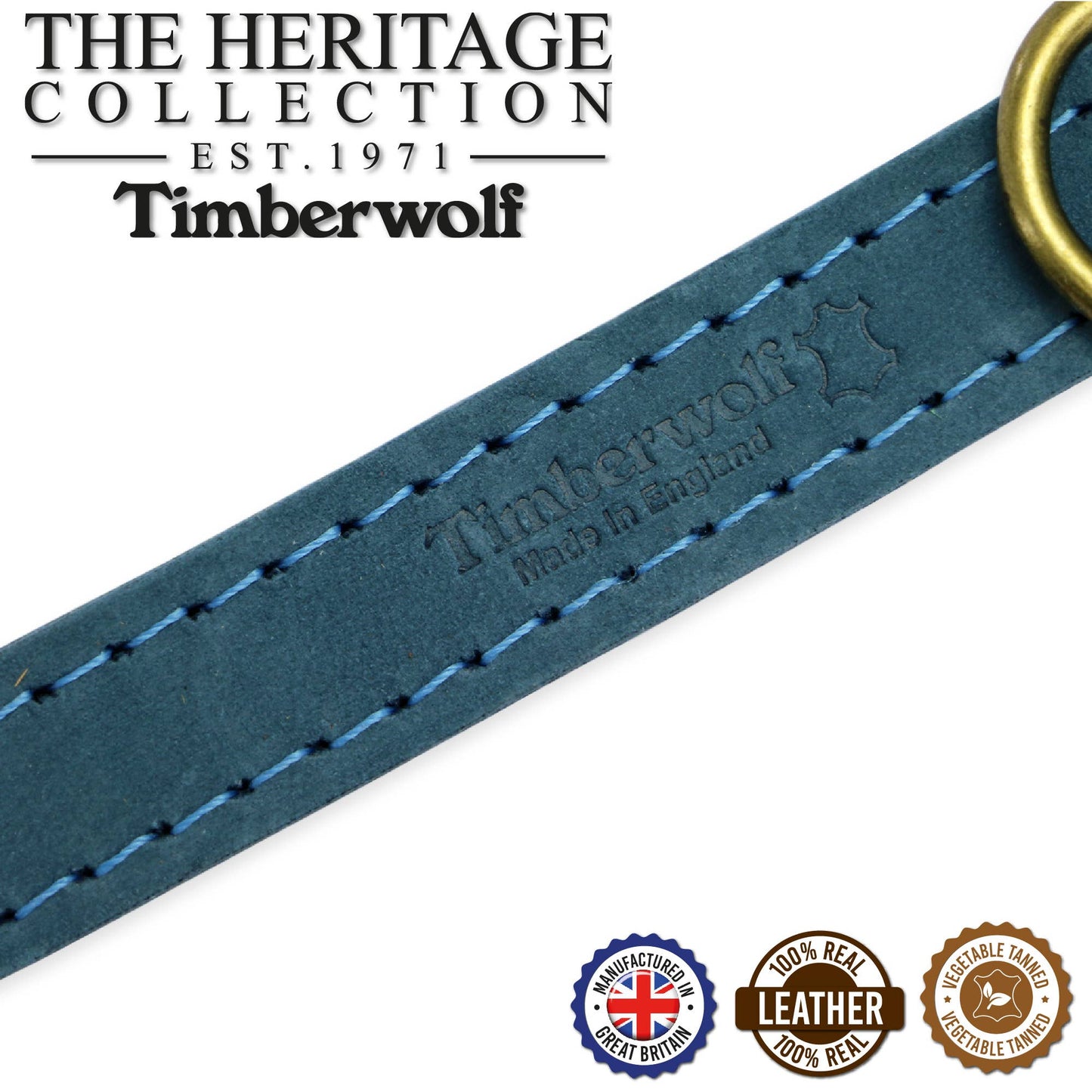 Ancol Pet Products Ltd - Timberwolf Leather Collar Blue