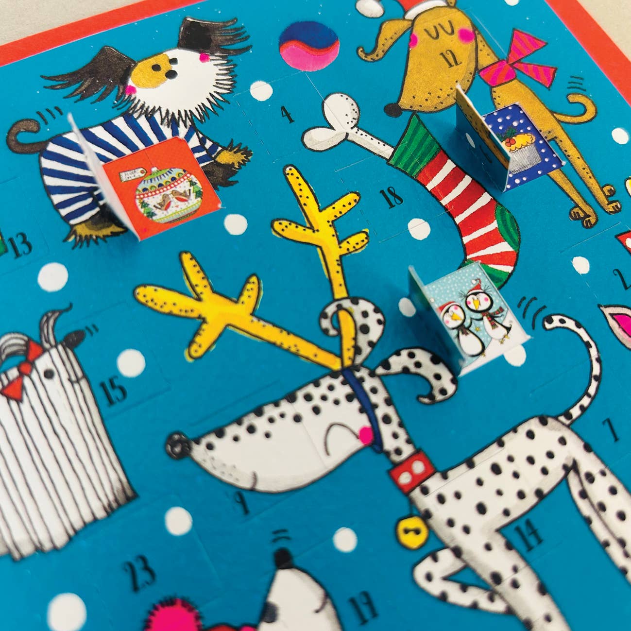 Rachel Ellen Designs - Advent Calendar Card - Christmas Dogs