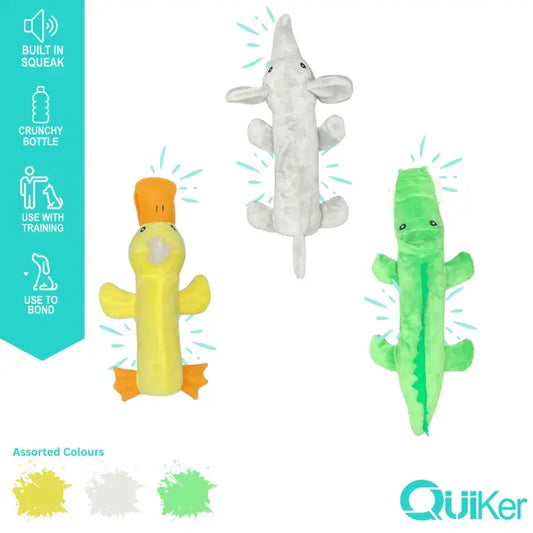 Quiker Pet Products - Bottle Crunch Creatures Dog Toy