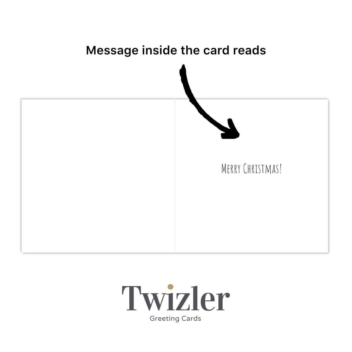 Twizler Ltd - Dog Too Late To Be Good - Funny Dog Christmas Card