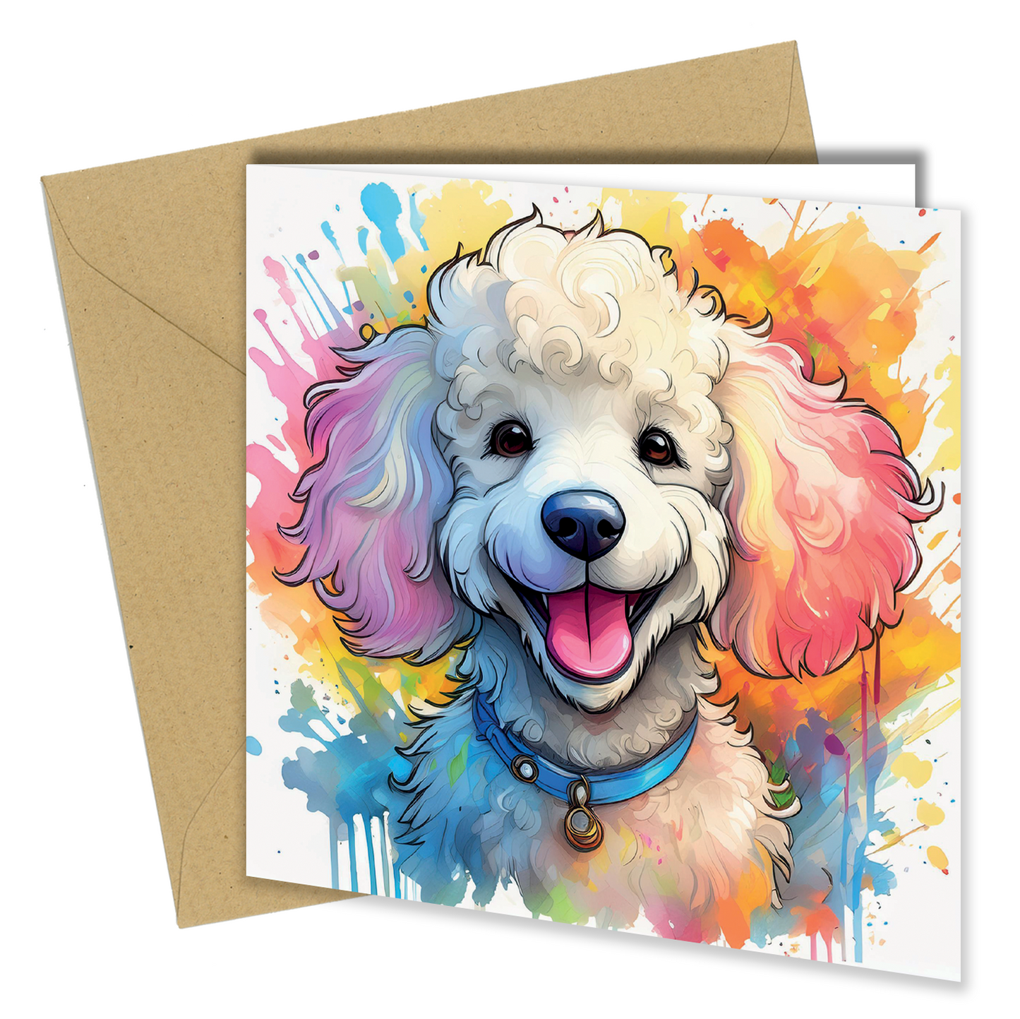 Dog/Puppy Splash of Watercolor / Watercolour, Birthday