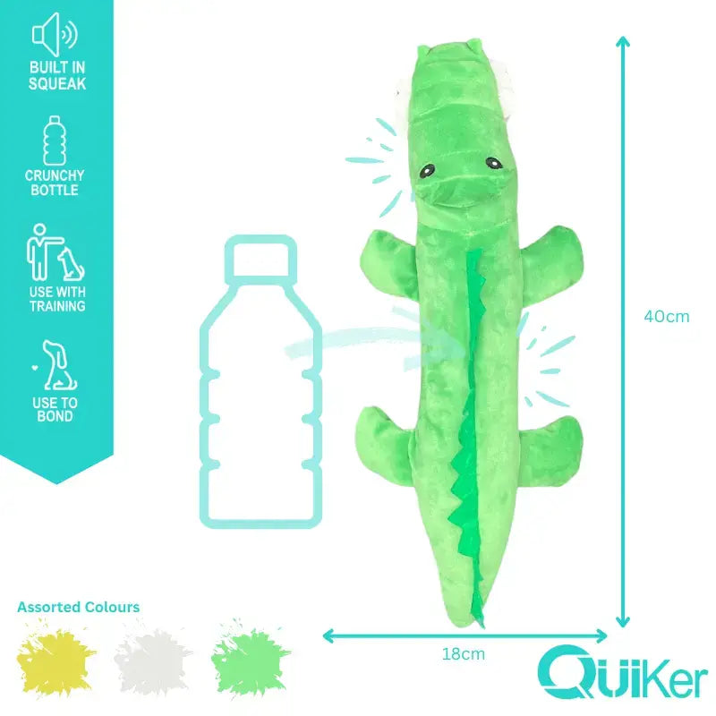 Quiker Pet Products - Bottle Crunch Creatures Dog Toy