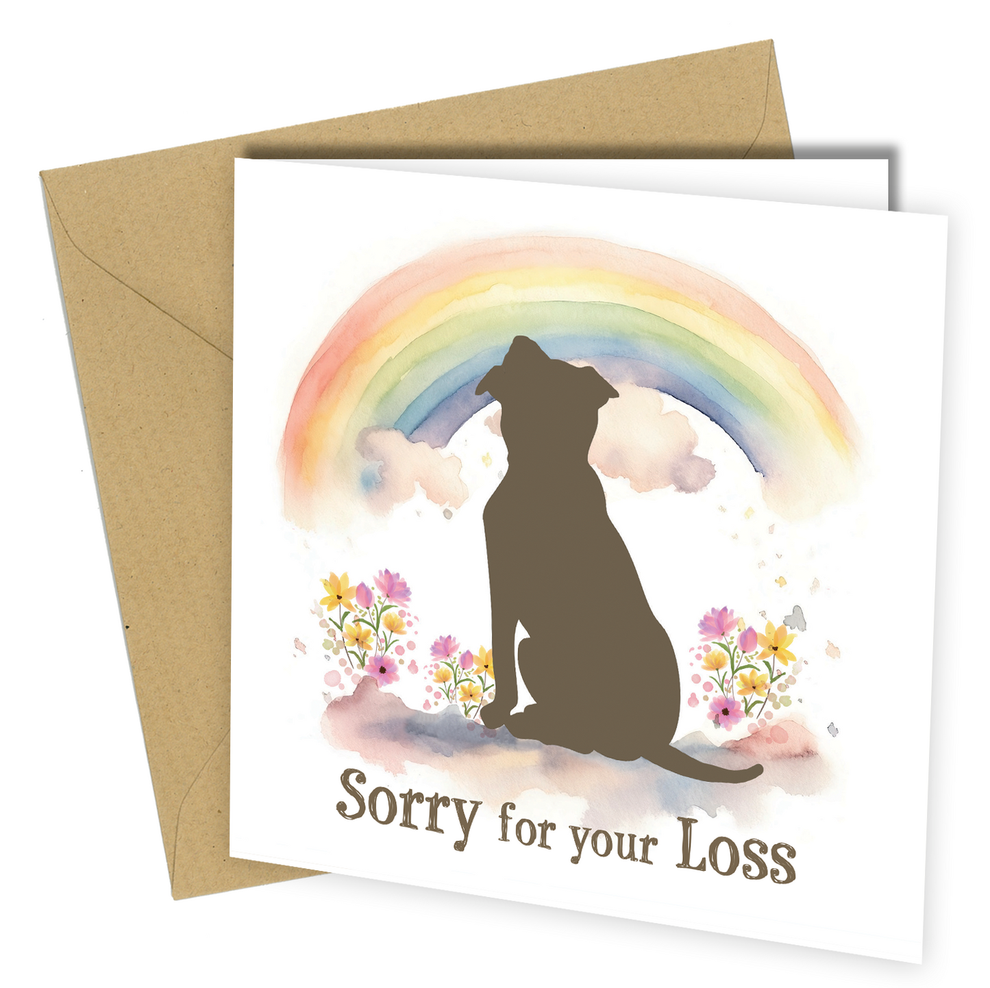 #35 Rainbow Dog Bereavement sympathy condolence sorry