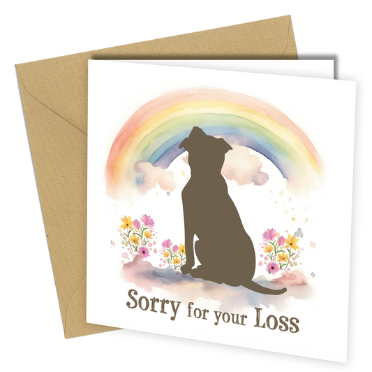 #35 Rainbow Dog Bereavement sympathy condolence sorry