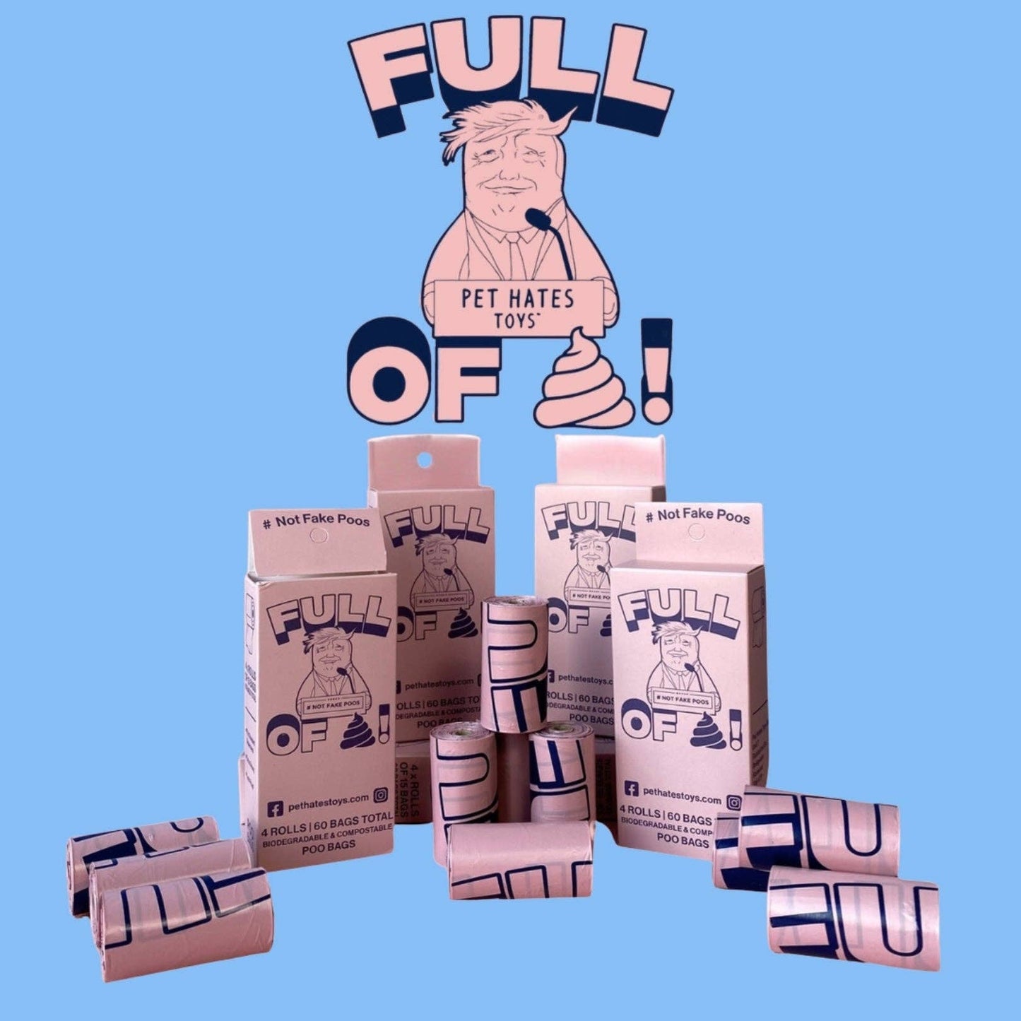 Pet Hates Toys - Donald Trump Poo Bags