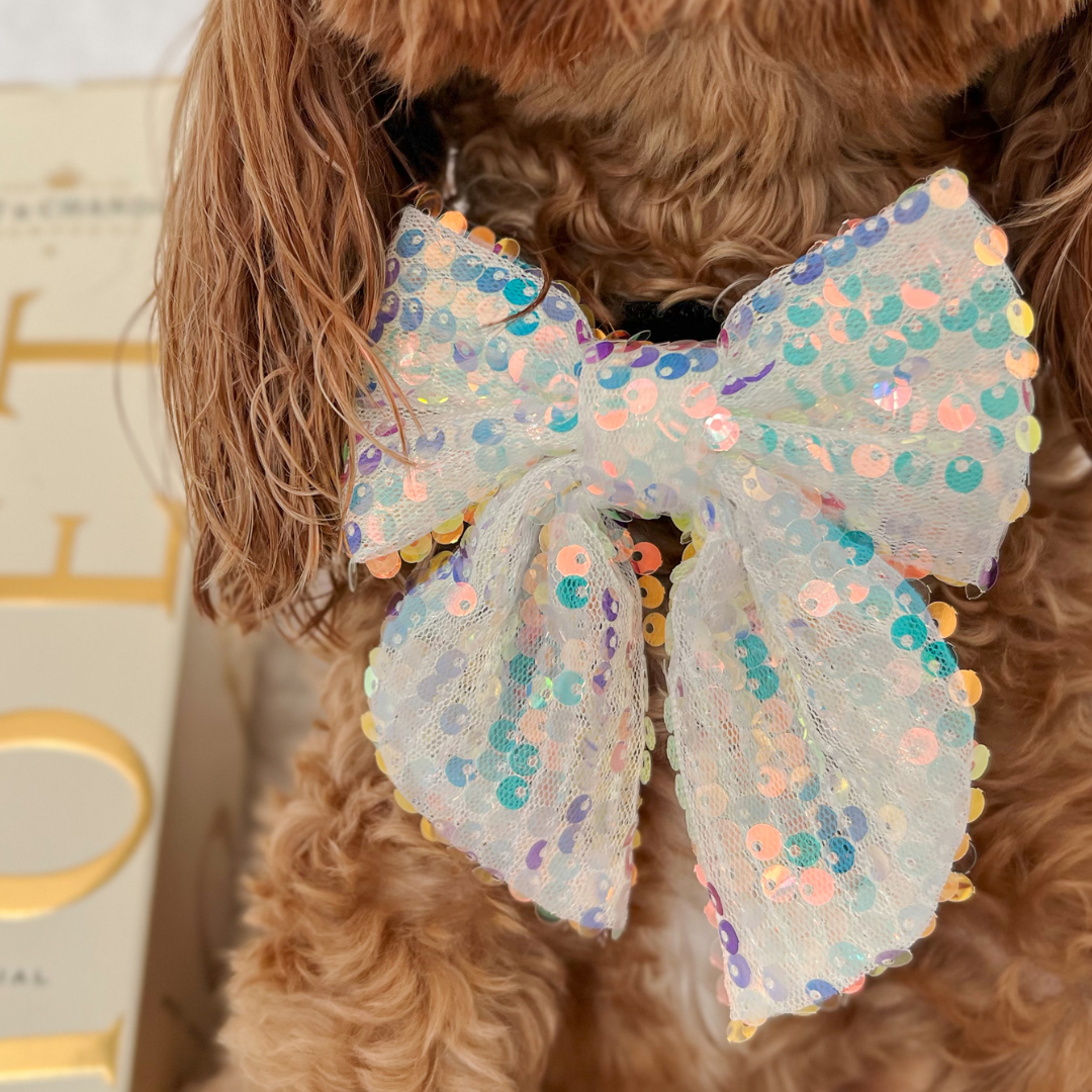 Cocopup London - Limited Edition LUXE Party Holographic Sequin Sailor Bow Tie
