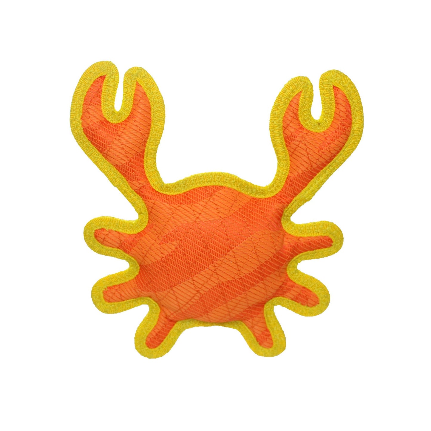 Tuffy Dog Toys - VIP Products - DuraForce Crab Tiger - Orange, Durable, Squeaky Dog Toy