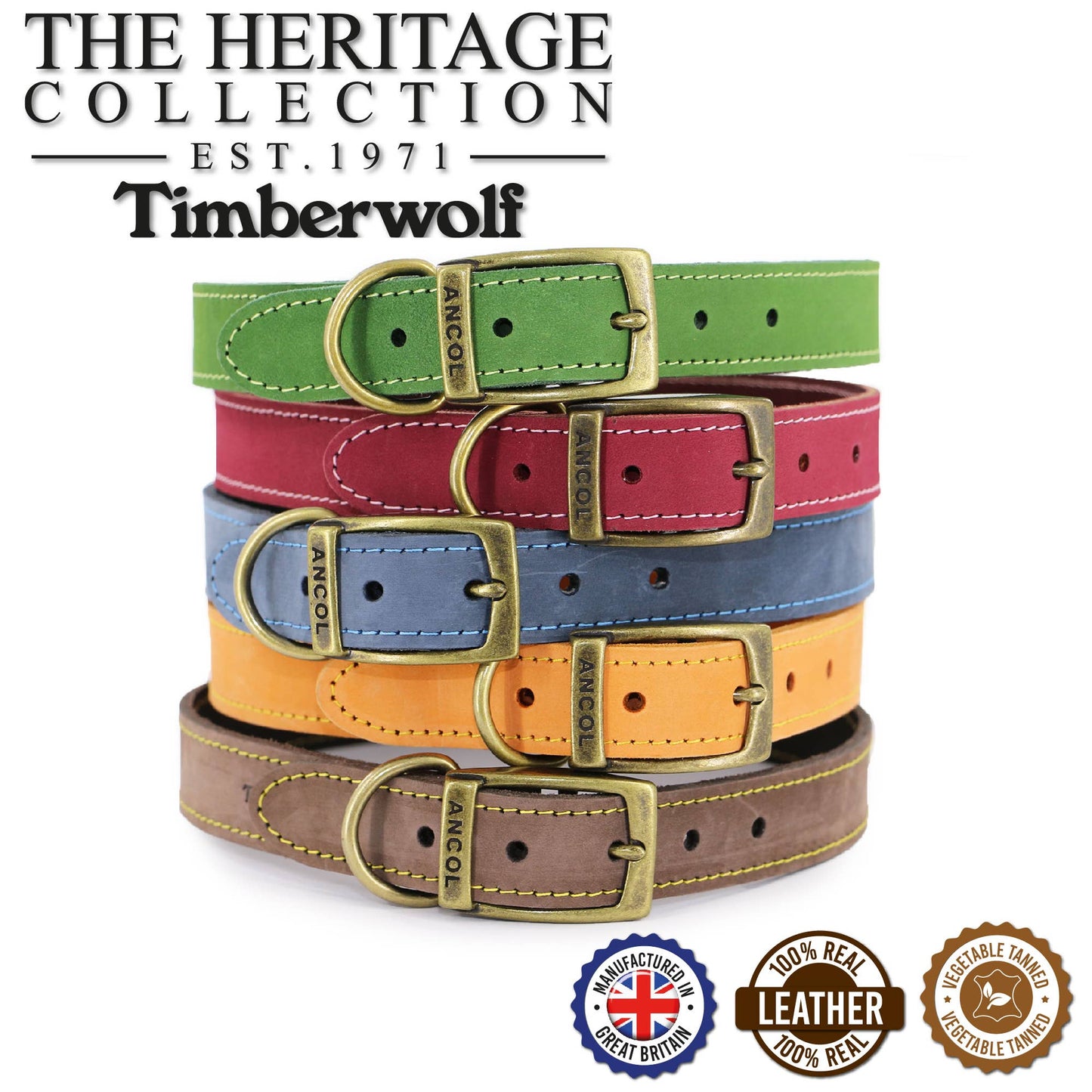 Ancol Pet Products Ltd - Timberwolf Leather Collar Blue