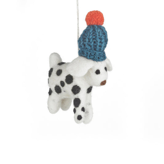 Felt So Good - Handmade Needle Felt Dotty the Dog Hanging Decoration